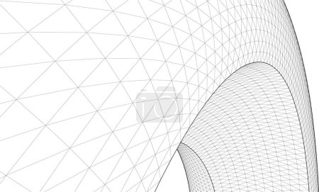 Téléchargez les illustrations : Architecture abstraite arc illustration 3d - en licence libre de droit