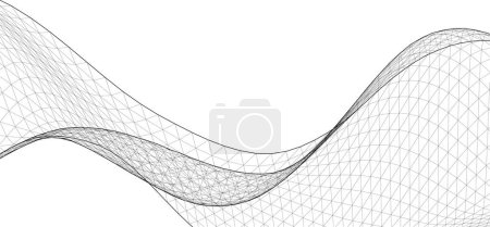 Ilustración de Arquitectura abstracta ola 3d ilustración - Imagen libre de derechos