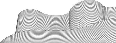 Illustration for Abstract architecture wave 3d illustration - Royalty Free Image