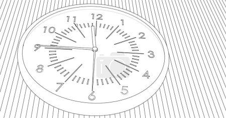 Ilustración de Reloj de pared. reloj mecánico. ilustración vectorial - Imagen libre de derechos
