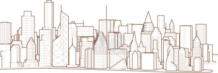 Illustration for Abstract urban landscape city 3d illustration - Royalty Free Image