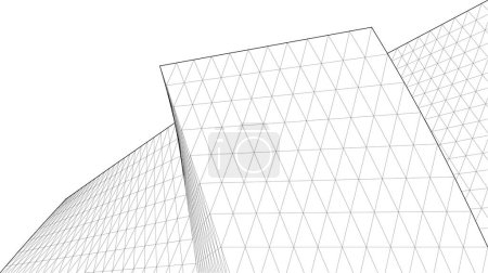 Téléchargez les illustrations : Architecture modulaire abstraite illustration 3D - en licence libre de droit
