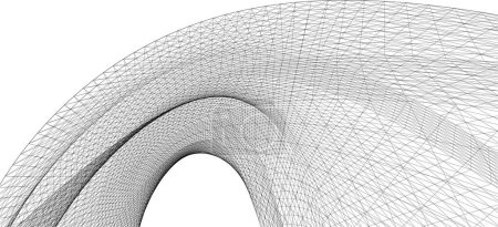 Téléchargez les illustrations : Géométrie abstraite surface ondulée illustration 3D - en licence libre de droit