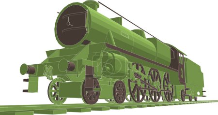 Illustration for 3d rendering of a locomotive, transport - Royalty Free Image