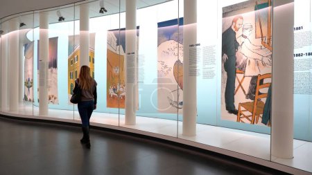 Foto de Europa, Italia, Milán 24-11-2023 - Exposición de arte Van Gogh en el museo de Mudec - Imagen libre de derechos