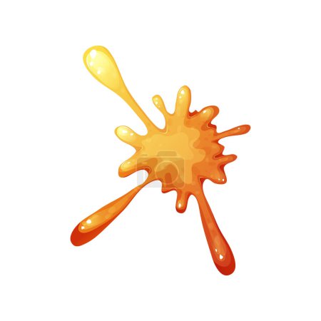 Illustration for Dripping slime, splash cartoon element. Colorful spot ink shape. Jelly mucus smudges isolated on white background. Vector illustration. - Royalty Free Image