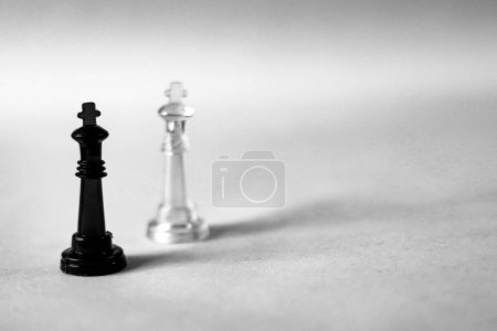 Photo for Black and white king on an isolated white background - Royalty Free Image