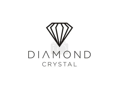 Illustration for Beauty Diamond Crystal Framework Glass Constellation Luxury logo design. Usable for Business and Branding Logos. Flat Vector Logo Design Template - Royalty Free Image