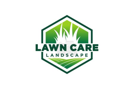Foto de Logotipo de paisaje para el negocio de césped o jardinería, organización o sitio web - Imagen libre de derechos