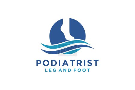 foot feet podiatric logo vector icon illustration template