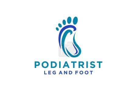 foot feet podiatric logo vector icon illustration template