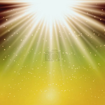 Photo for Bright shiny light leak and sun background with sparkles texture - Royalty Free Image