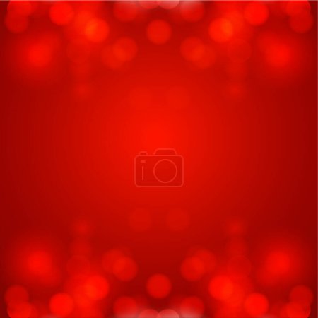 Photo for Blurred background with bokeh and bright red lights, vintage magic backdrop, retro style design, graphic art illustration - Royalty Free Image