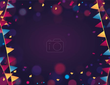 Photo for New Year or Happy Birthday vector abstract background with colorful circles, simple textured illustration - Royalty Free Image