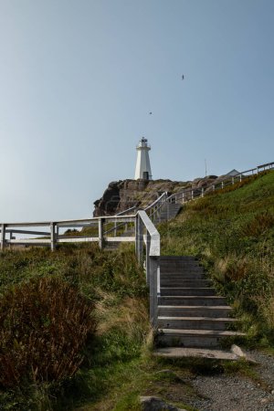 Téléchargez les photos : St. John's, Terre-Neuve, Canada 27.09.2023 Vue du phare depuis le cap Spear - en image libre de droit