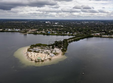 Foto de Una vista aérea de Sunset Beach cerca de Tarpon Springs, Florida, EE.UU. - Imagen libre de derechos