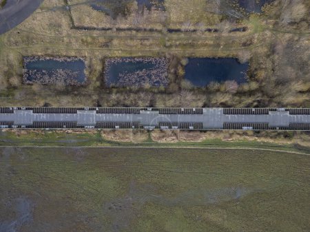 Téléchargez les photos : Vue aérienne du viaduc Bennerley près d'Awsworth, Nottinghamshire, Royaume-Uni - en image libre de droit