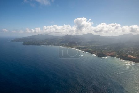 Photo for An aerial view of the coastline of Dominica - Royalty Free Image