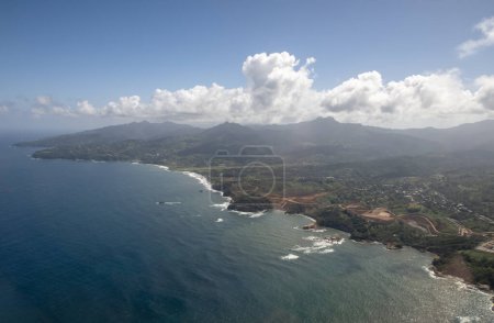 Photo for An aerial view of the coastline of Dominica - Royalty Free Image