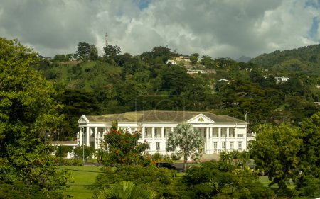 Government House is the official residence of the President in Roseau, Dominica