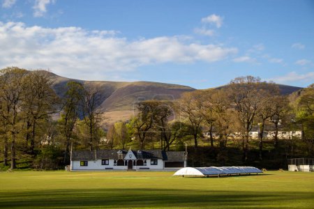 Foto de Fitz Park es el hogar de Keswick Cricket Club en Cumbria, Reino Unido - Imagen libre de derechos
