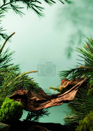 Photo for Product brands displayed on nature background, hi res photo - Royalty Free Image