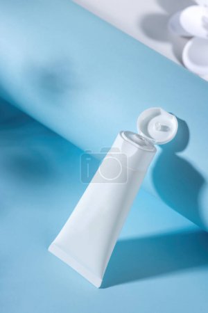 White tube with no logo or brand for mockup products