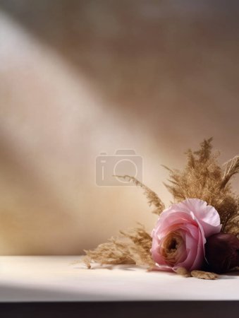 Photo for Backgrounds for product shots, Product advertising backdrops, flower backdrop for show case - Royalty Free Image
