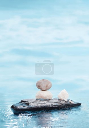 Photo for Water surface, under the ocean, and under the lake wallpaper for product presentation displays - Royalty Free Image