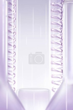 Photo for Studio product exhibit backdrops, Minimalist product photo background, Product backdrop, purple laboratory backdrop showcase - Royalty Free Image
