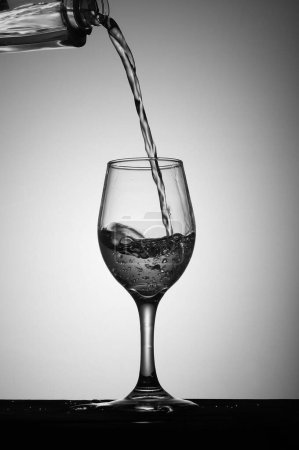 Photo for Beautiful images of pouring wine, broken wine glass and quitting drinking - Royalty Free Image