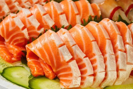 Téléchargez les photos : Images de viande de saumon, de saumon tranché, belles photos de saumon, photo de haute qualité - en image libre de droit