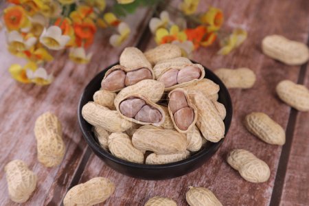 Photo for Images of peanuts, red peanuts, peanuts for diet, vegetarian food, high quality photos - Royalty Free Image