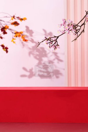 Photo for Lunar new year backdrop, Asian style new year wallpaper, Tet holliday, high quality - Royalty Free Image