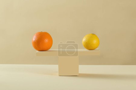 Photo for Orange backdrop for displaying orange products, orange juice, high quality images - Royalty Free Image
