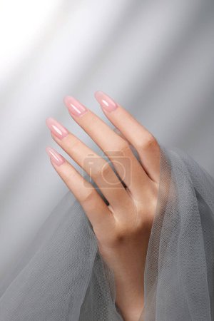 Photo for Image of beautiful women's hands trying on cosmetics, beautiful hands with cosmetics, hi res photo - Royalty Free Image