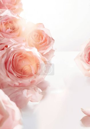 Photo for Rose wallpaper for product display, rose background, high quality images - Royalty Free Image