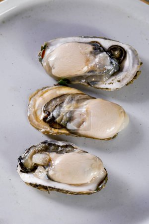 Foto de Imágenes claras de ostras, ostras a la parrilla, imágenes de alta calidad para imprimir - Imagen libre de derechos