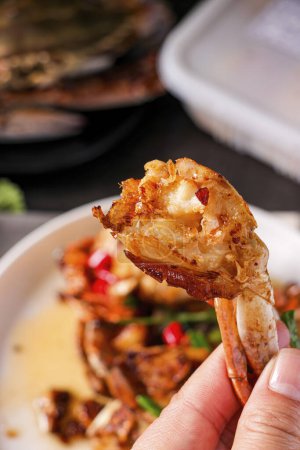 Foto de Imágenes claras de cangrejos de barro, platos de cangrejo a la parrilla, imágenes de alta calidad para imprimir - Imagen libre de derechos
