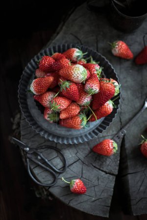 Photo for New images of strawberries, vintage strawberries, high quality images - Royalty Free Image