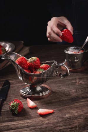 Photo for New images of strawberries, vintage strawberries, high quality images - Royalty Free Image