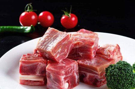 Téléchargez les photos : Images de viande crue, images de bœuf cru, images de porc cru, images de viande transformée dans les restaurants - en image libre de droit