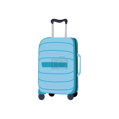 llevar caricatura maleta. en la maleta, vacaciones en el aeropuerto, viaje de viaje llevar el cartel de la maleta. ilustración de vector de símbolo aislado