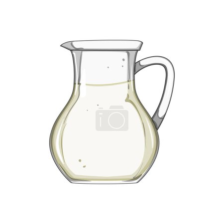 Illustration for Dairy milk jug cartoon. plastic glass, handle lid, carton pitcher dairy milk jug sign. isolated symbol vector illustration - Royalty Free Image