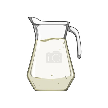Illustration for Lid milk jug cartoon. carton pitcher, cow liquid, breakfast fridge lid milk jug sign. isolated symbol vector illustration - Royalty Free Image