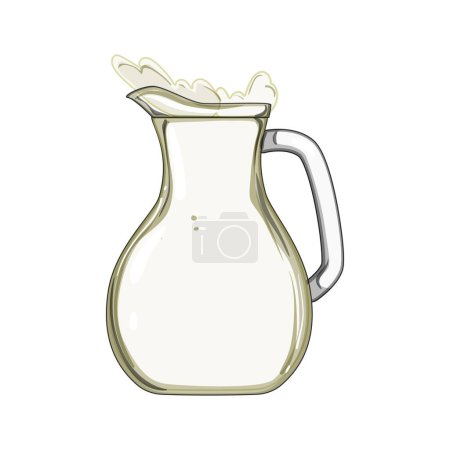 Illustration for Cow milk jug cartoon. liquid breakfast, fridge gallon, creamer half cow milk jug sign. isolated symbol vector illustration - Royalty Free Image