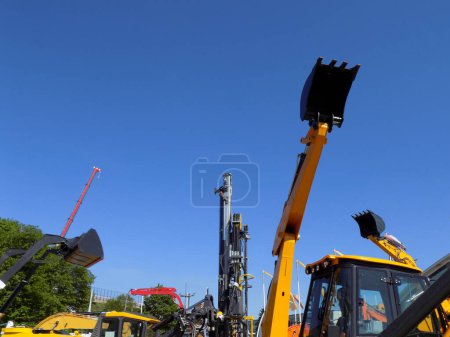Photo for Parts of large and heavy construction machines, - Royalty Free Image