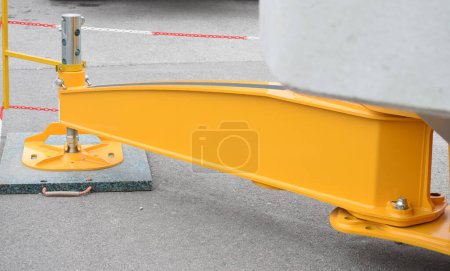 Photo for One of the four pins for fixing crane carrier to the base - Royalty Free Image