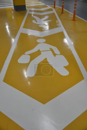 Photo for Signaling in the underground public garage - Royalty Free Image