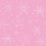 Pink seamless pattern with snowflakes. For textile, paper, wrapping paper, wallpaper, cards